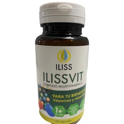 Imagen de Complejo multivitaminico ILISSVIT 30 capsulas. Rendimiento fisico y mental. Cansancio fatiga. Intolerancias alimentarias