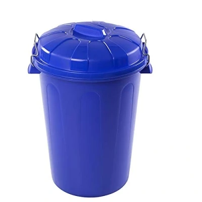 Imagen de Plastiforte Cubo de Basura con Tapa 100 litros basurero Azul Asas presión