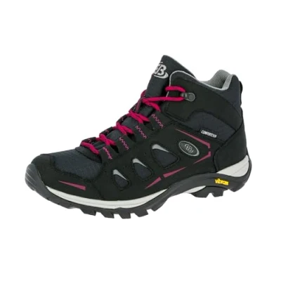 Imagen de Brütting MOUNT FRAKES HIGH, Zapatos de High Rise Senderismo Mujer, Negro (Negro/Rosa), 38 EU