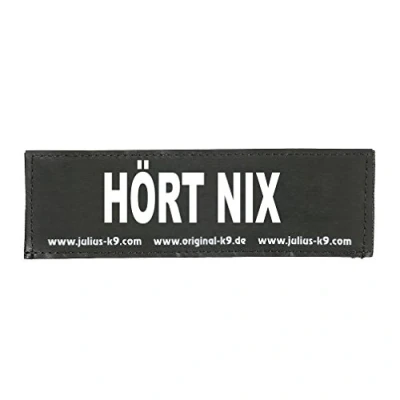 Imagen de Julius K9 HÖRT Nix Parches Intercambiables, tamaño Grande, Color Negro