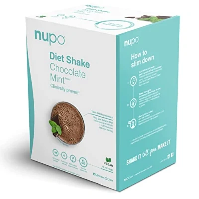 Imagen de NUPO Diet Shake Menta y Chocolate Batidos dietéticos de primera calidad para el control peso I Batido sustitutivo comidas probado clínicamente 10 Raciones Sin OMG