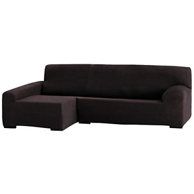 Imagen de Eysa Funda Chaise Longue bielástica, Marrón, Tres Plazas