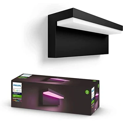 Imagen de Philips Hue Lámpara LED inteligente de exterior Nyro, pedestal 13.5W 1020 lúmenes, Luz Blanca y Colores, compatible con Amazon Alexa Google Assistant, protección IP44