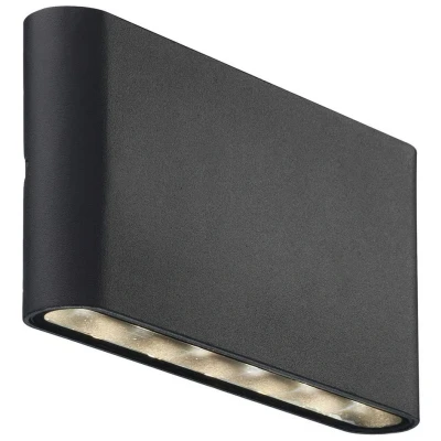Imagen de Nordlux Aplique LED de exterior Kinver, forma plana, negro