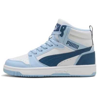Imagen de PUMA Rebound V6 Mid Jr, Zapatillas, Blanco Dark Indigo Haute Tropic, 36 EU