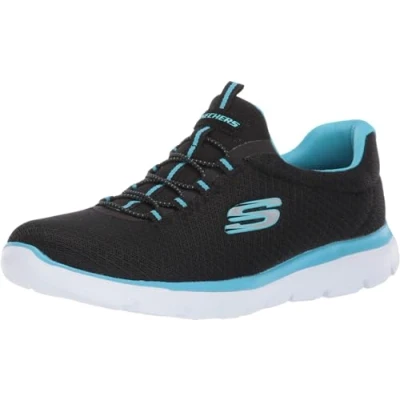 Imagen de Skechers Summits 12985, Zapatillas de Deporte Mujer, Black Turquoise 1, 36.5 EU
