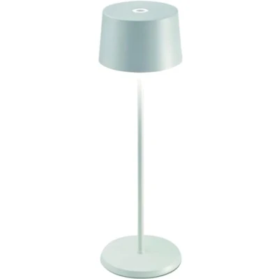 Imagen de Zafferano, Lámpara Olivia Pro, de Mesa Portátil y Recargable con Control Táctil, Adecuada para Interior Exterior, Atenuador, 2200 3000 K, Altura 35 cm, Color Blanco