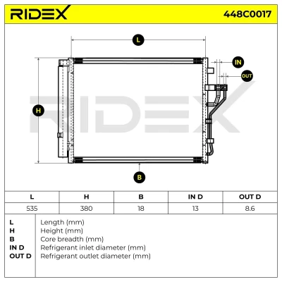 Imagen de NRF EASY FIT 35467 Condensador con juntas 11,8 8,6 Aluminio 610 OPEL: Vectra C Berlina, CC, Caravan