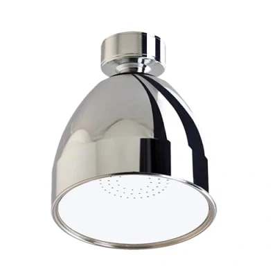 Imagen de Siroflex 2765/2S Cabezal de Ducha Con rótula latón cromado Made in Italy cromo blanco resistente a la cal reductor caudal para el ahorro agua