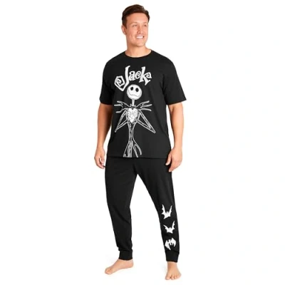 Imagen de Disney Pijama Hombre Divertido Conjunto 2 Piezas Tallas M 3XL Pato Donald Enano Gruñon Jack Skellington (Negro Jack,XL)