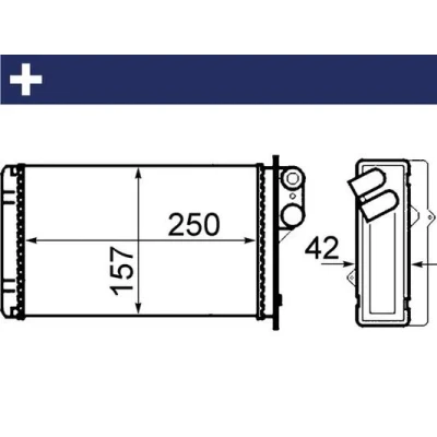 Imagen de MAHLE ORIGINAL AH 67 000S Radiador de Calefaccion con soporte, accesorios piezas montaje RENAULT: Scénic 1, Megane Scenic