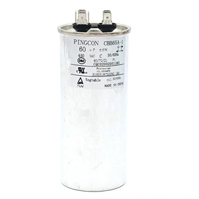 Imagen de DollaTek 60uF CBB65 Motor del Condensador Que se Ejecuta para el acondicionador de Aire 450VAC SH 40/70/21 50 / 60Hz