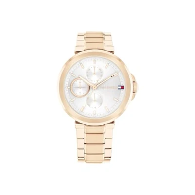 Imagen de Tommy Hilfiger Reloj Analógico de Cuarzo multifunción para Mujer con Correa en Acero Inoxidable Color Oro Rosado 1782756