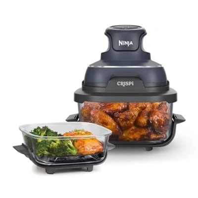 Imagen de Freidora de aire Ninja CRISPi FN101EUGY, 1700W, Hasta 180ºC, 2 Cestas 3.8l y 1.4l, Azul