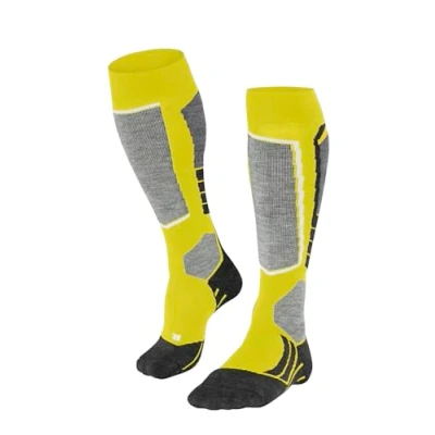 Imagen de Falke SK2 Intermediate M KH Lana Hilo Funcional Calida Gruesa 1 Par, Calcetines de esquí Hombre, Amarillo (Limelight 1086), 46 48