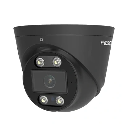 Imagen de Cámara Domo IP PoE de 5 MP para Exteriores con focos y Sirena Foscam T5EP Negra