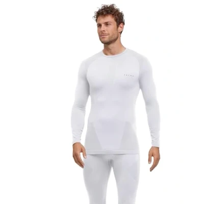 Imagen de FALKE Warm Round Neck M L/S SH Hilo Funcional Secado rápido Termo 1 Pieza, Capa de Base Superior Hombre, Blanco (White 2860) Nuevo ecológico, XL
