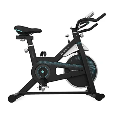 Imagen de Cecotec Bicicleta Indoor DrumFit 13000 Delfos. Volante de Inercia 13 Kg, Resistencia Manual, Manillar y Sillín Deportivos, Pantalla LCD, Sensor Frecuencia Cardíaca Calapies
