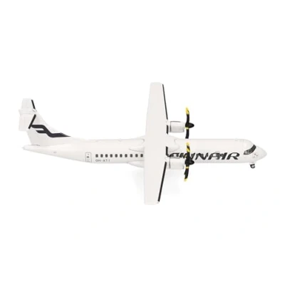 Imagen de herpa Avión en Miniatura Finnair ATR 72 500, Escala 1:200, Pieza de colección, Modelo sin Soporte, Metal.