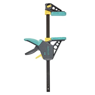 Imagen de wolfcraft Sargento monomanual PRO L, 300 mm I 3031000 para trabajar de forma controlada y cómoda, perfecto proyectos madera muebles