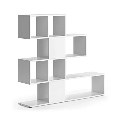 Imagen de Vicco Separador de ambientes Hylda, Blanco, 124.4 x 113 cm con 4 cajones Plegables