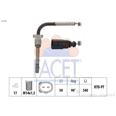Imagen de Sensor, temp. gas escape FACET 22.0288