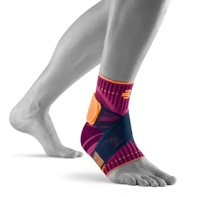 Imagen de Bauerfeind tobillera unisex con 1 para deportes como fútbol, fitness y correr, no se dobla gracias al vendaje de tobillo, rosa, M