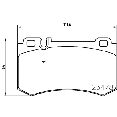 Imagen de HELLA 8DB 355 014 941 Juego de pastillas freno preparado para indicador desgaste MERCEDES BENZ: SL Cabrio, CLK Coupé, Clase S Berlina
