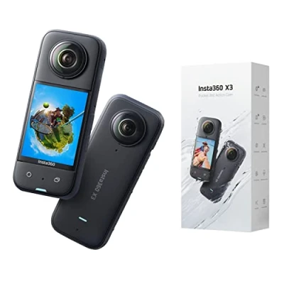 Imagen de Insta360 One X2 5.7K Cámara de 360 Grados con estabilización, Resistencia al Agua IPX8, Efecto Selfie Stick Invisible, Pantalla táctil, Edición IA, Control por Voz
