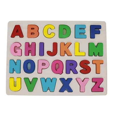 Imagen de KanCai Bloques de Madera del Alfabeto Colores Puzzle Letras ABC Aprendizaje temprano Juguetes educativos para bebé