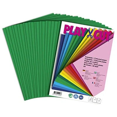 Imagen de PLAY CUT, Papel de color, A4, 130 g/m2, 20 hojas, color verde