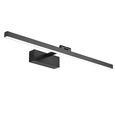 Imagen de Klighten Luz Espejo Baño Led 60cm, 18W 1170 Lumen, Lampara Impermeable IP44, Aplique Moderno, Blanco Frío 5500K, Negro