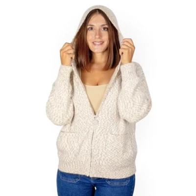 Imagen de Cardigan con Cierre de Cremallera y Cuello Redondo para Mujer, Chaqueta Manga Larga, Rebeca Invierno, Otoño. Talla M