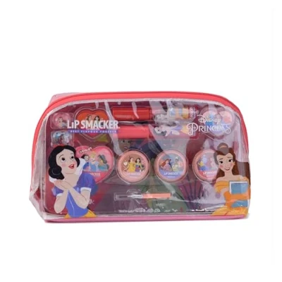 Imagen de Lip Smacker Disney Princess Essential Bolso de Maquillaje, Set Cosméticos para Niñas con Brillo Labios y Sombras Luminosas, Accesorios Belleza Cabello Maquillaje Incluidos