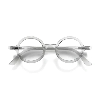 Imagen de LONDON MOLE Gafas de lectura Moley Redondas Lectores Geniales con estilo Hombres Mujeres Unisex Bisagras resorte Transparente + 1.5 aumento