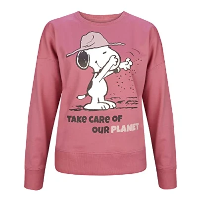 Imagen de ONOMATO! Peanuts Snoopy Cuna to Cradle Sudadera para mujer, Rosa., XXL