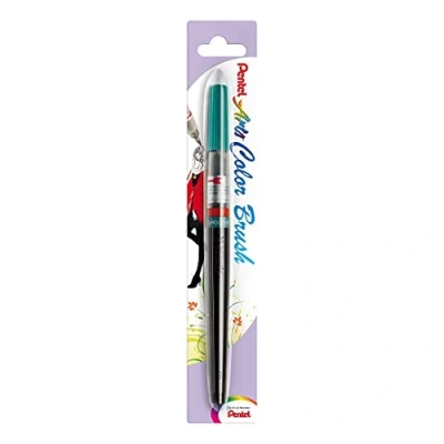 Imagen de Pentel color Brush Pincel recargable, azul y turquesa