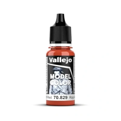 Imagen de Vallejo Model Color Pintura Acrílica Rojo (Amaranth Red) Acabado Mate, 18 ml. Autonivelante y Sistema BSL para Modelismo Figuras
