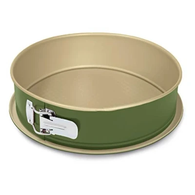 Imagen de Guardini, Bnat, Tartera con Bandeja Recolectora, 26cm. Material: Acero Revestimiento Antiadherente de Cera Carnauba, Color Verde y Beige.