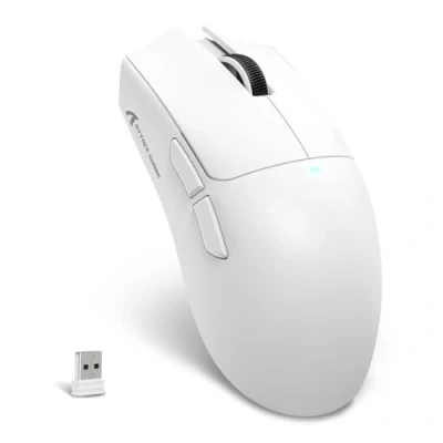 Imagen de MAMBASNAKE X ATTACK SHARK X11SE Ratón inalámbrico para juegos,hasta 22000 DPI,sensor PixArt PAW3311,BT/2,4G/cable,peso ligero de 59g,clics 2000W,aceleración 40G,batería larga,para Win/Mac Blanco