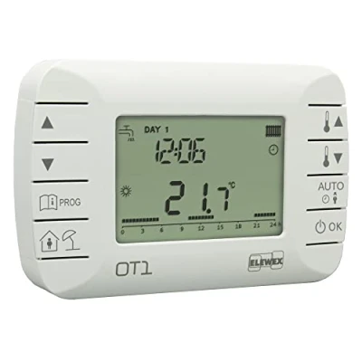 Imagen de VEMER VE794100 OT1 Termostato Calefaccion Ambiental Semanal Modulante para Caldera con Protocolo OpenTherm Clase V, Blanco