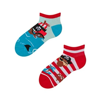 Imagen de Dedoles Calcetines Unisex Hombre Mujer y Niños Algodón muchos diseños divertidos diferente izquierda derecha, color: Multicolor, diseño: Pirata (tobilleros), tamaño: 31 34