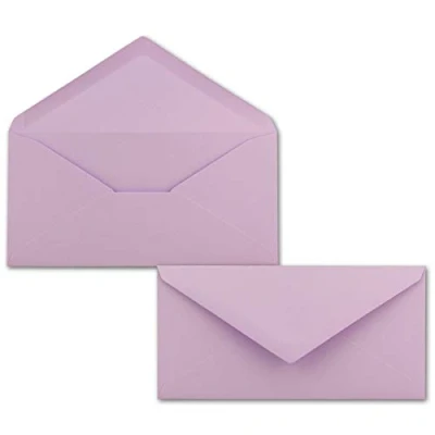 Imagen de FarbenFroh Sobres, 100 unidades, formato DL, 110 x 220 mm, cierre húmedo, sin ventana, ideales para tarjetas de invitación