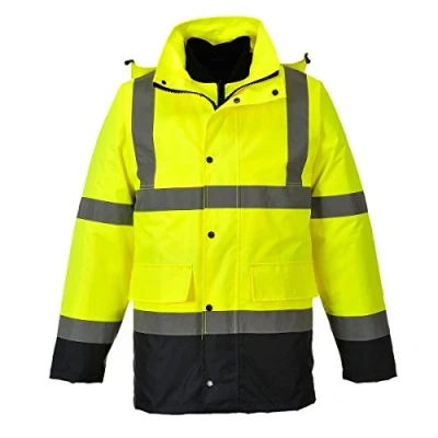 Imagen de Portwest Parka 4 En 1 De Alta Visibilidad Contrast Traffic, Tamaño: M, Color: Amarillo/Marino, S471YNRM