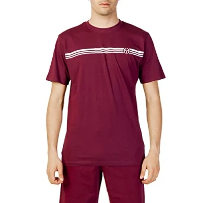 Imagen de Sergio Tacchini SS T Shirt Stripe B Burdeos/Blanco S, Blanco Burdeos