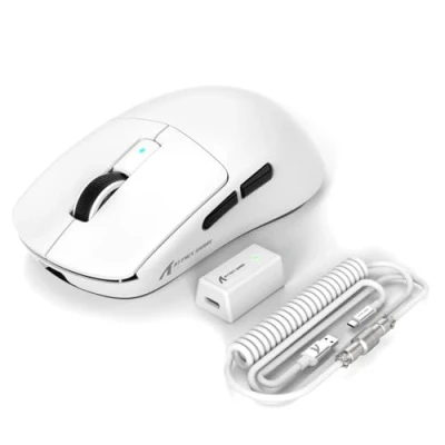 Imagen de EWEADN x Attack Shark R6 Ratón Inalámbrico para Juegos Lightspeed, Diseño Ultraligero de 39G, HyperSpeed con 8K Hz, Sensor PAW3950, Nordic52840, Up to 42K dpi, Ratones E Sports Tres Modos Blanco