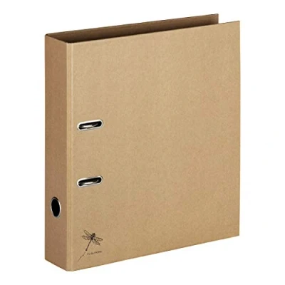 Imagen de Pagna Carpeta A4 pura, práctica mecanismo de 2 anillas, cartón gris resistente cubierto con papel kraft