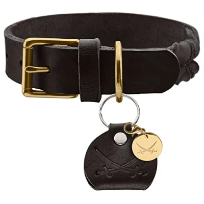 Imagen de HUNTER Sansibar Solid Collar para Perro de Piel, Resistente, Trenzado, 65 L, Color Negro