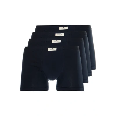 Imagen de TOM TAILOR Calzoncillos tipo bóxer para hombre, 4 unidades en lata x azul marino. M