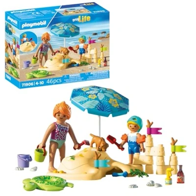 Imagen de PLAYMOBIL Vacation on The Beach Diversión Familiar en la Playa Juguete para Mayores de 4 años Regalo Ideal niños Aventura con Figuras y Accesorios 71906